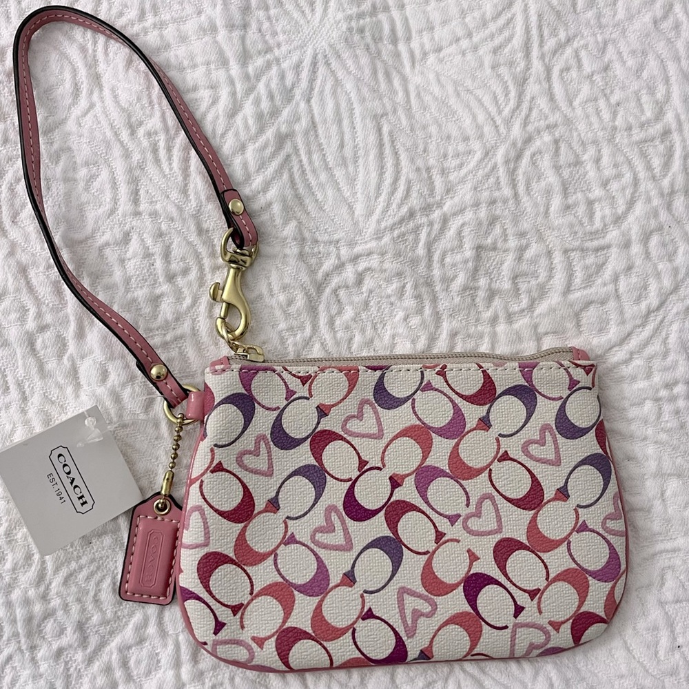 Coach Heart Wristlet